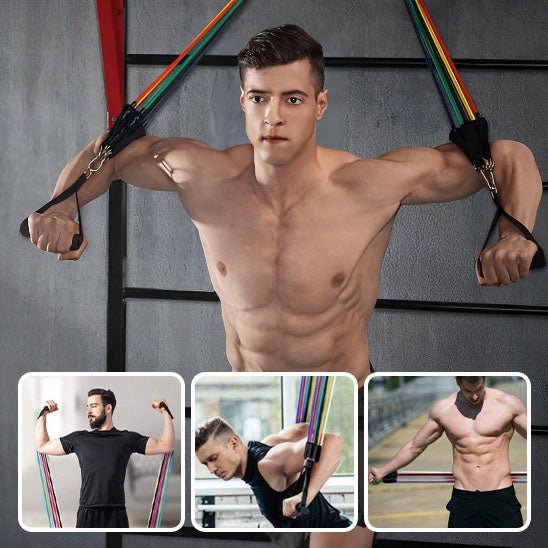 élastique musculation - ensemble complet 100lbs - Mon studio fitness