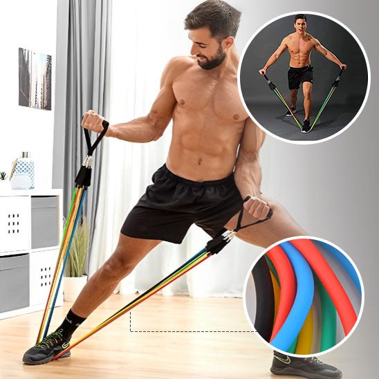élastique musculation - ensemble complet 100lbs - Mon studio fitness