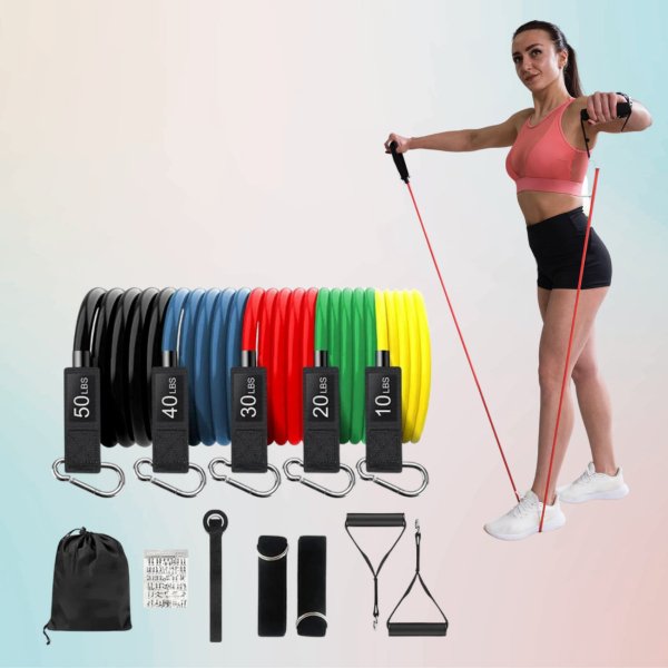 élastique musculation - ensemble complet 150lbs - Mon studio fitness