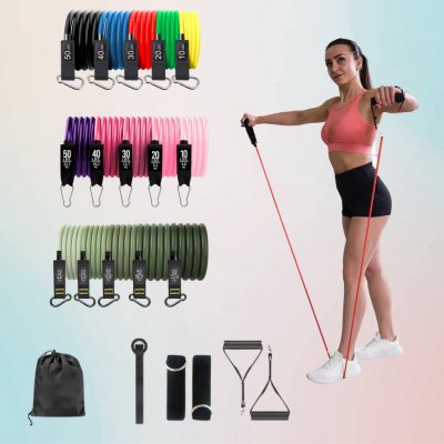 élastique musculation - ensemble complet 150lbs - Mon studio fitness
