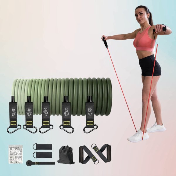 élastique musculation - ensemble complet 150lbs - Mon studio fitness