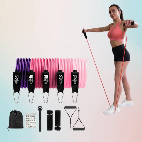 élastique musculation - ensemble complet 150lbs - Mon studio fitness