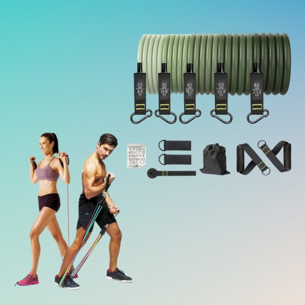 élastique musculation - ensemble complet 200 lbs - Mon studio fitness