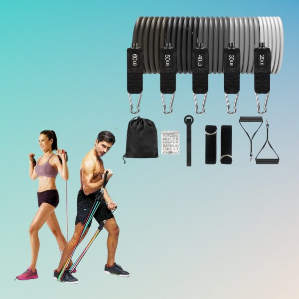 élastique musculation - ensemble complet 200 lbs - Mon studio fitness