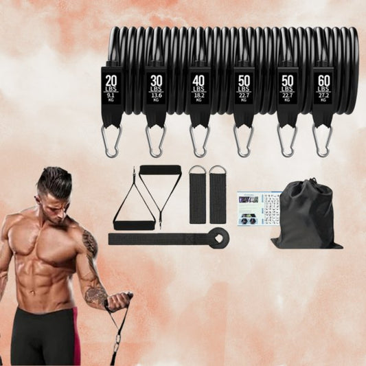 élastique musculation - ensemble complet 250 lbs - Mon studio fitness
