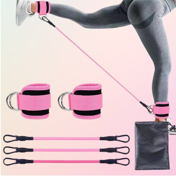élastique musculation - ensemble sangle de cheville et poignet - Mon studio fitness