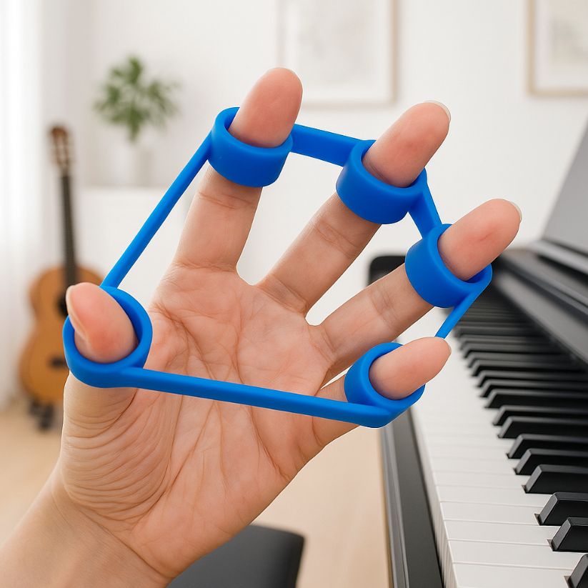 handgrip de couleur bleu pour pianiste