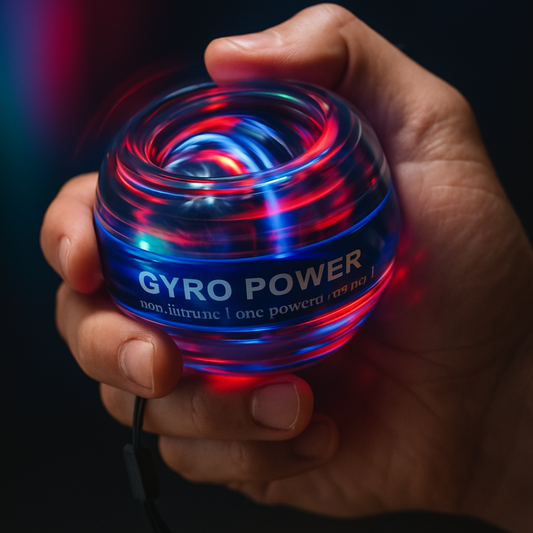 gyrscope ball bleu en rotation